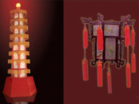 65号六角宝塔66号木制宫灯