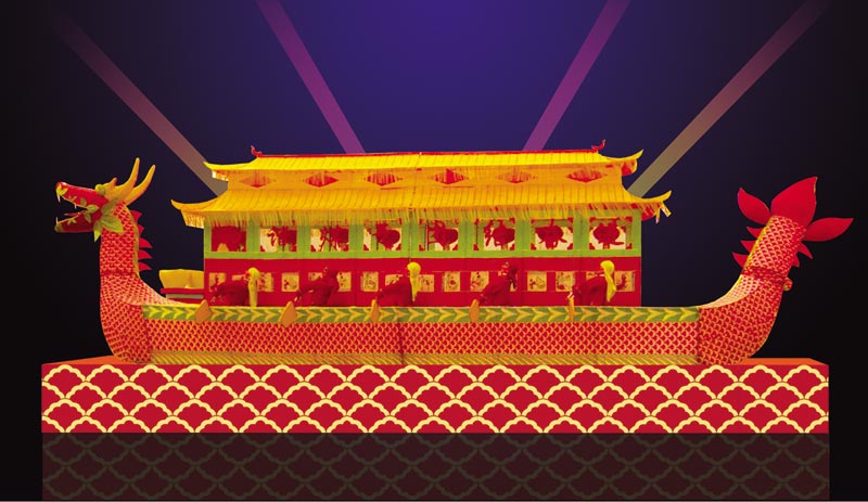 34号电动龙舟长13米高3.8米